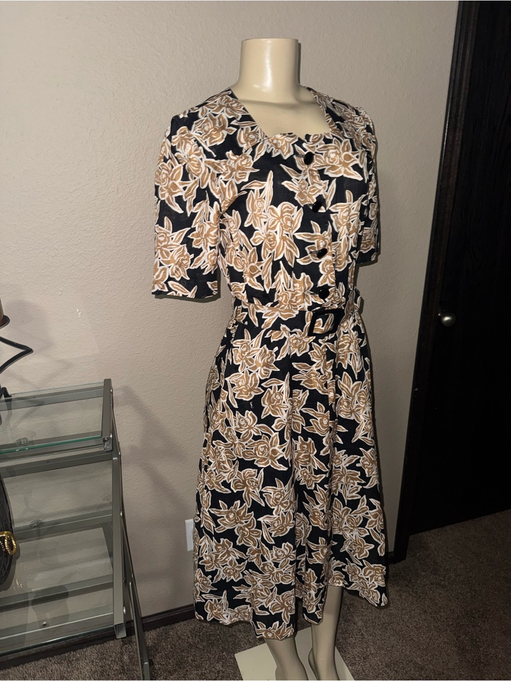 😍Gorgeous Like New Vintage Lapine Blanche Yves Saint Laurent 9A2 Dress